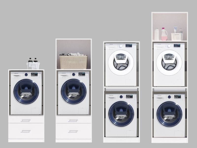 Modelle der Waschmaschinenschränke im Überblick