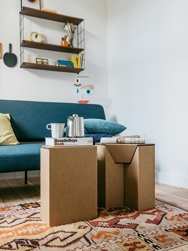 Room in a Box - nachhaltige Pappmöbel