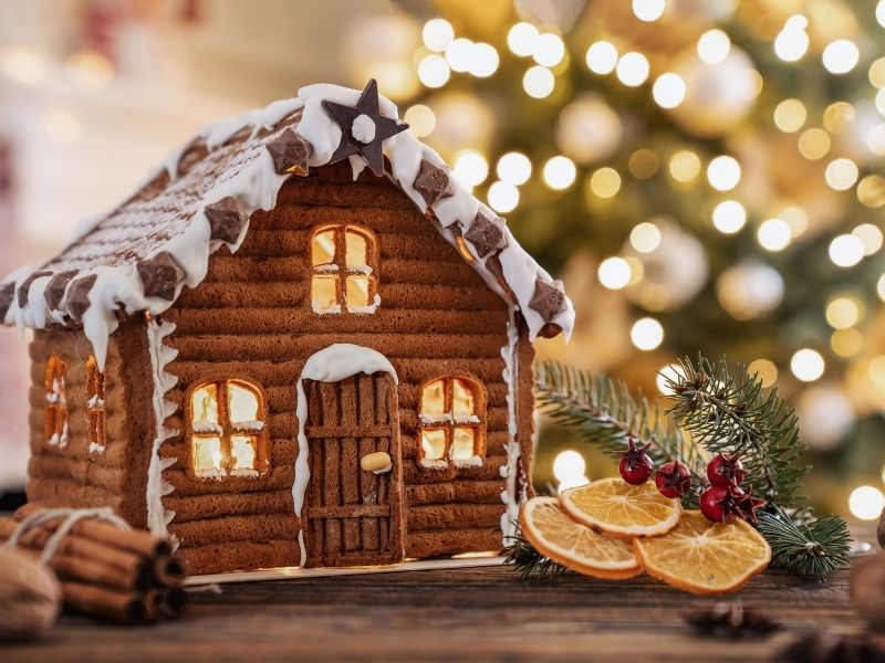Essbare Weihnachtsdeko - das Lebkuchenhaus