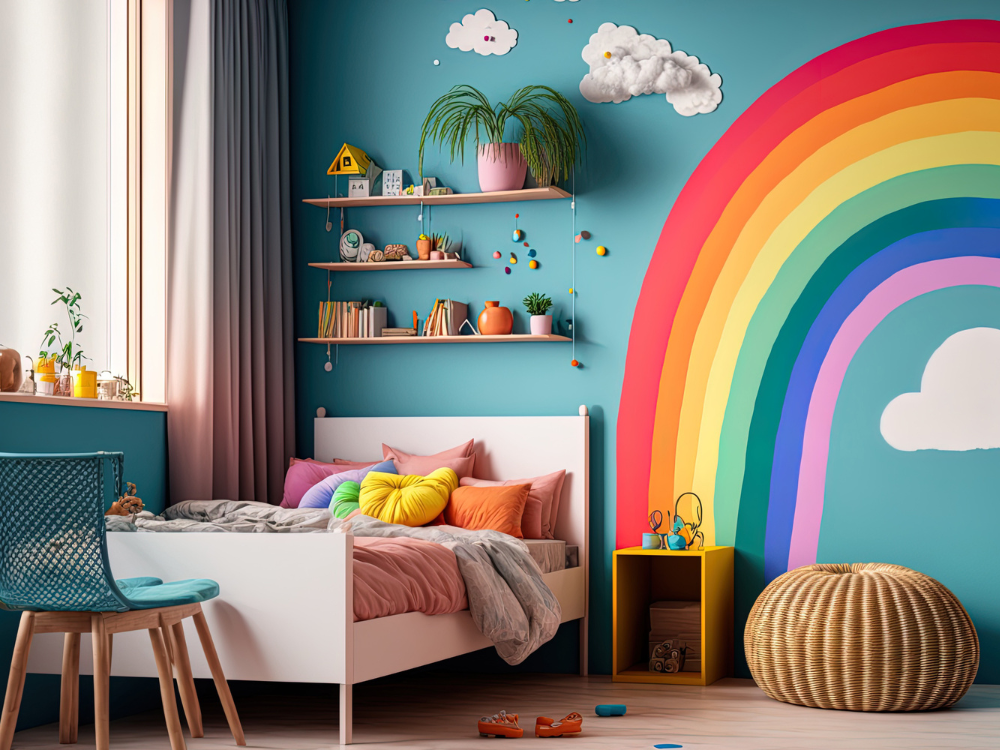 Regenbogen Kinderzimmer bunt